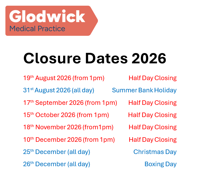 Glodwick Closure Dates